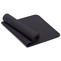 Коврик для фитнеса и йоги planeta-sport FI-4937 183 x 61 x 0.6 см Черный (FI-4937_Черный)