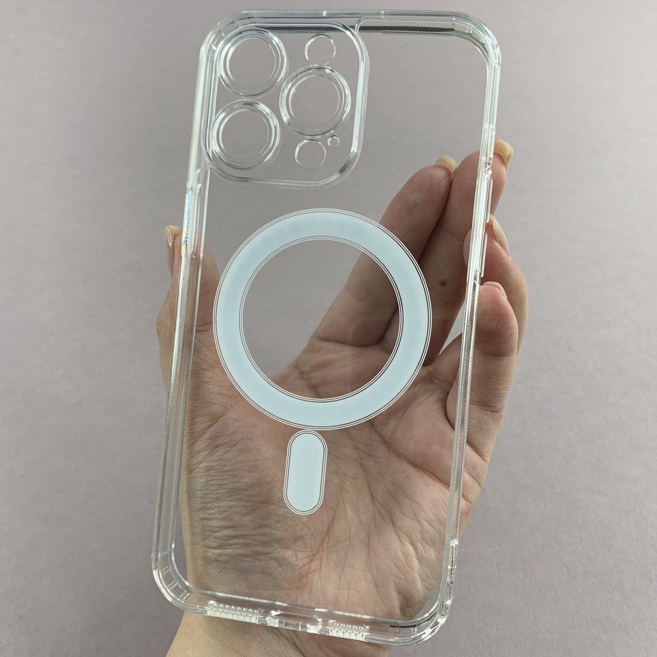 Чохол для Apple iPhone 15 Pro Max чохол із MagSafe із захистом камери на телефон айфон 15 про макс прозорий n3h