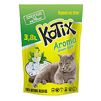 KOTIX (Котікс) 3,8 л силікагелевый наповнювач з ароматом зеленого яблука