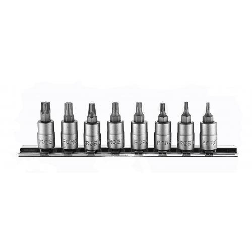 1/4" Набір головок-біт Torx з отвором 8 пр. (T8H-T40H) FORCE 20812T F