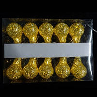 Новорічна гірлянда Декоративні лампочки Luca 2,1 м золотисті