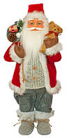 Фігурка новорічна Санта Клаус 61 см Червоний / Чорний / Сірий