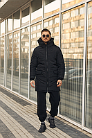 Парка мужская зимняя ОллБлэк АСОС черная с утеплителем ТОП качества | куртка теплая XL