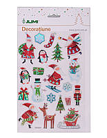 Наклейки новогодние декоративные Jumi стикерпак 21х14 см