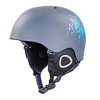 Шлем горнолыжный с механизмом регулировки MOON MS-6289 р-р 55-58 Серый-голубой (AN0295)