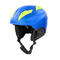 Шлем горнолыжный с механизмом регулировки MOON MS-96 p-p М-55-58 Синий-салатовый (AN0302)