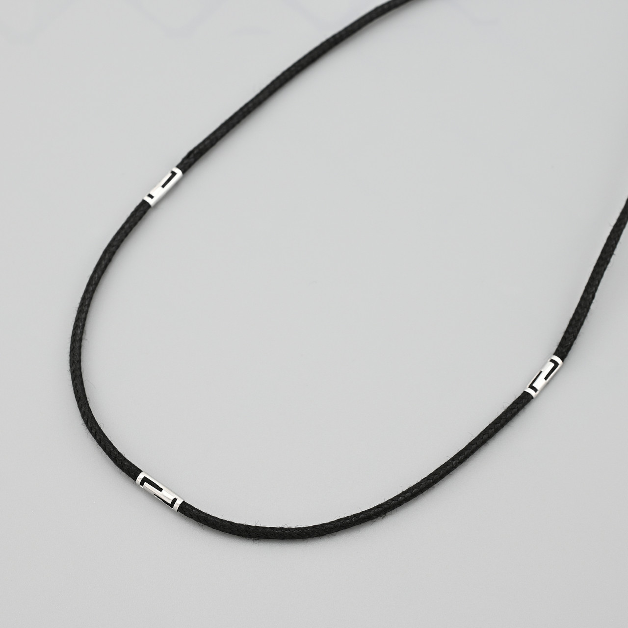 Шнурок чорний текстиль БС20273 ширина 2 мм довжина 60, фото 1