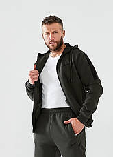Чоловічий теплий спортивний костюм Nike світлий на флісі, яскравий зимовий спорт костюм Найк утеплений з капюшоном, фото 5