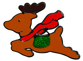 Наклейка новорічна для вікон діам. 10 см House of Seasons Косуля