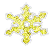 Наклейка новорічна для вікон Сніжинки діам. 10 см House of Seasons колір золотий