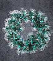 Новогодний венок ø 50 см Искусственный с оптического волокна с мульт. лам Highland зеленый Luca