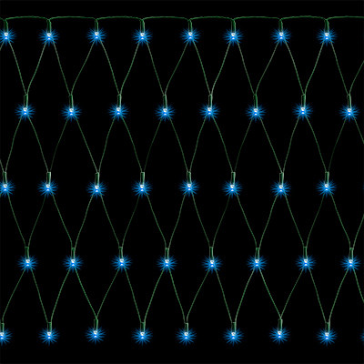 Новорічна гірлянда Сітка 100 LED 1x1 м колір блакитний