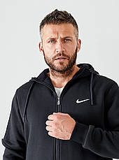 Спортивний костюм Nike теплий чоловічий із каюпшоном, зимовий спортивний костюм Nike Найк на флісі хакі, фото 5