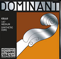 Струни для віолончелі Thomastik-Infeld 147 Dominant Synthetic Core 4/4 Cello Strings Medium Tension