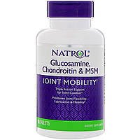 Глюкозамін хондроїтин МСМ Glucosamine Chondroitin MSM Natrol 90 таблеток