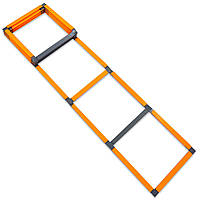 Координационная лестница дорожка с барьерами 10 перекладин SP-Sport FB-0502 Оранжевый