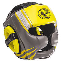 Шлем боксерский ZELART BO-1344 L Лимонный-серый