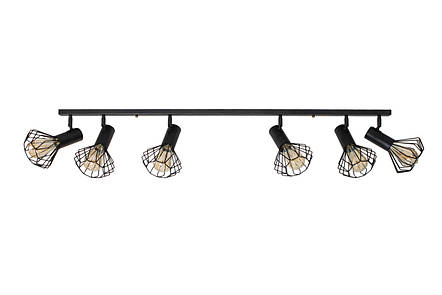 Світильник лофт MSK Electric Diadem стельовий NL 22151-6 BK, фото 1