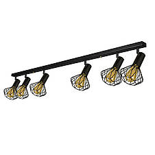 Світильник лофт MSK Electric Diadem стельовий NL 22151-6 BK, фото 3