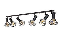 Світильник лофт MSK Electric Diadem стельовий NL 22151-6 BK, фото 5