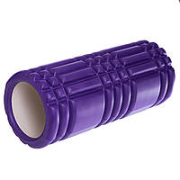 Роллер для занятий йогой и пилатесом Grid 3D Roller FI-6277 d-14.5см, l-33см Фиолетовый