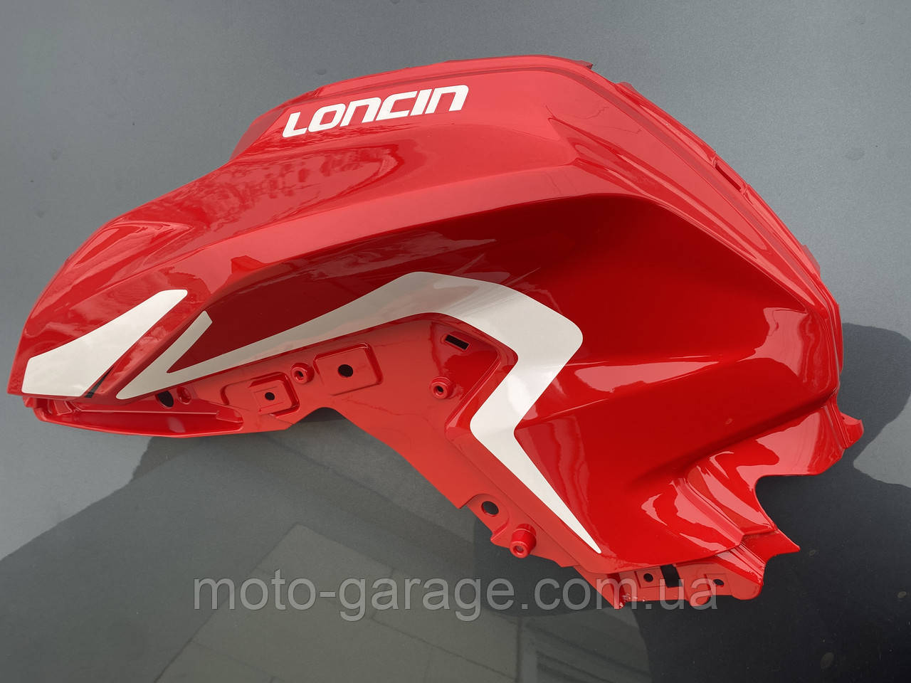 Пластик бака Loncin LX250-15, CR4, Лівий, Червоний,340020080-0008, фото 1