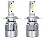 Комплект LED ламп C6 HeadLight H4 12v COB, фото 4