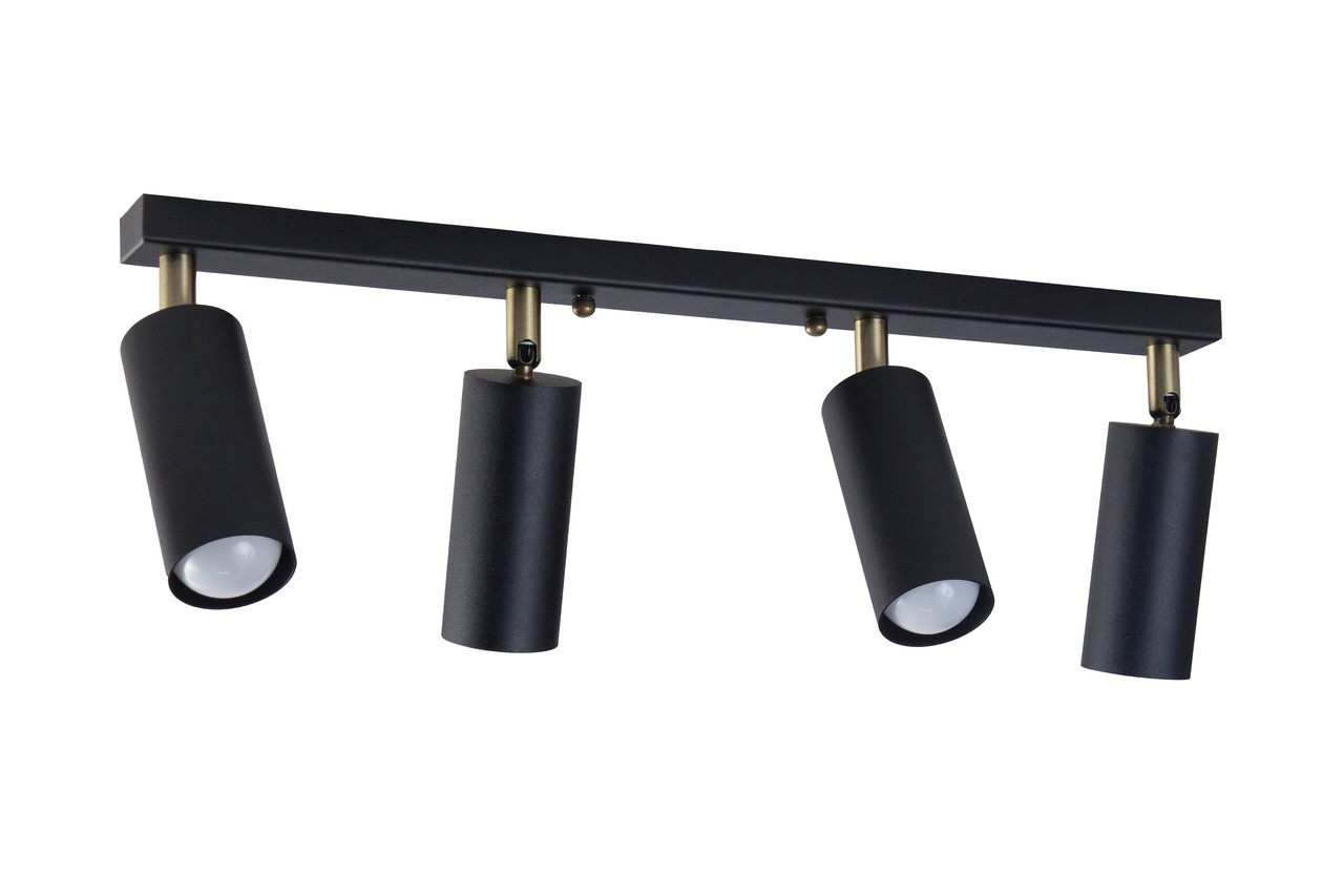 Світильник стельовий MSK Electric Tube спот із поворотним механізмом NL 1105-4 BK