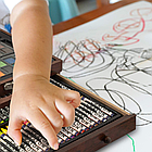 Набір для малювання 143 предметів, в дерев'яній валізі / Дитячий набір для творчості / Набір юного художника, фото 6