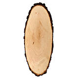 Картина на зрізі дерева панно на стіну Петриківський розпис 45x20 см ЗИМОВА НІЧ Український сувенір, фото 10