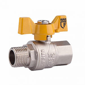 SD Forte Кран кульовий 1/2" ВН прямий, PN40, для газу (БГШ) SF607G15