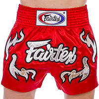 Шорты для тайского бокса и кикбоксинга BS0665 Fairtex S Красный (37475030)