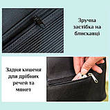 Сумка-органайзер для коляски/для мами з кріпленням на ручку коляски Vironicr чорна (GS-120219), фото 6