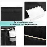 Сумка-органайзер для коляски/для мами з кріпленням на ручку коляски Vironicr чорна (GS-120219), фото 8