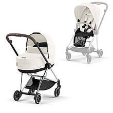 Cybex Mios 4.0 коляска 2 в 1 Off White шасі Chrome Brown