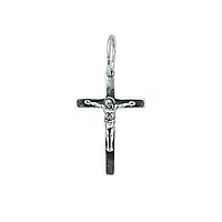 Срібний хрестик із чорнінням Всевишній 3700-ч