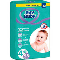 Подгузники детские Evy Baby Mini Elastic Jumbo 7-18кг 58шт