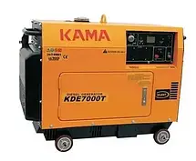 Дизельний генератор KAMA у кожусі 5,5 кВт KDE7000T 1-фазний +Електростартер, фото 5