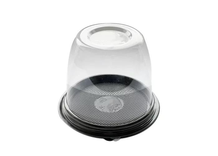 Кондитерська упаковка для макарун (аналог ПР-Т-85) чорна, 500 шт/уп, фото 1