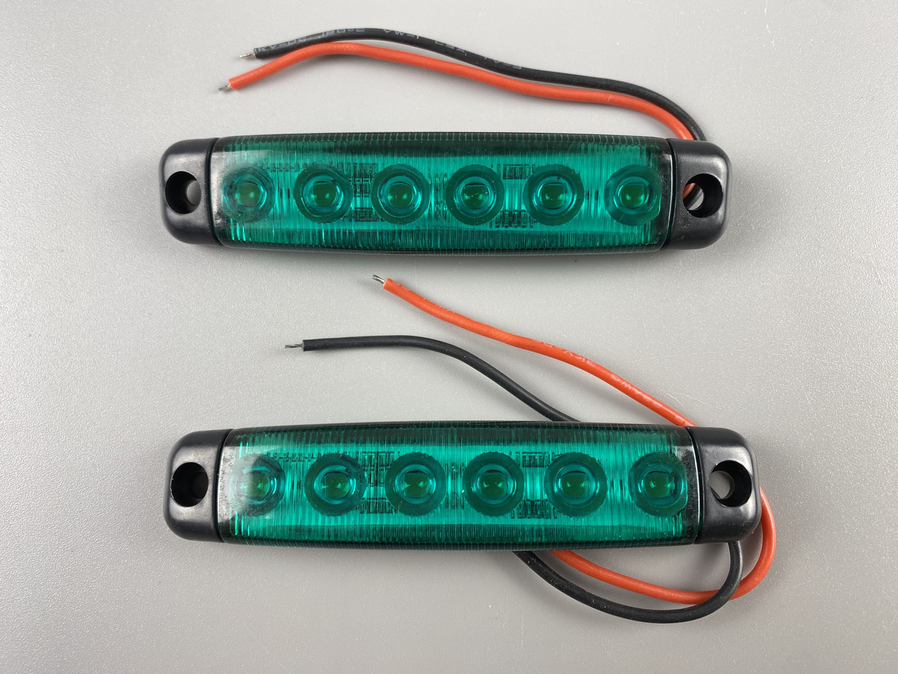 Ліхтар LED габаритний 24V IP67 6 led діодів SMD, оптична лінза + кріплення для авто, фото 1
