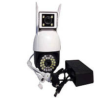 Камера відеоспостереження вулична Dual Camera P12 WI-FI IP V380PRO 8760 White S