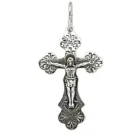 Срібний хрестик із чорнінням 40 мм 3599-ч