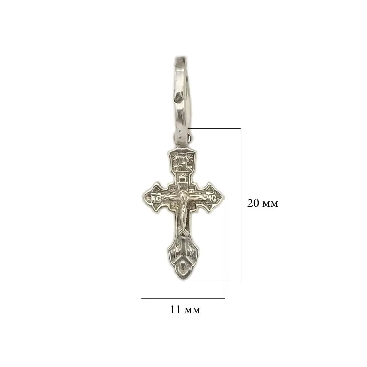 Серебряный крестик с чернением Христос пс-269 - фото 2 - id-p501659670