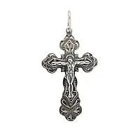 Срібний хрестик Відродження із чорнінням 3521-ч