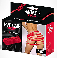 Мотузка для зв'язування Linki — Fantazje BDSM Lina 5m Red