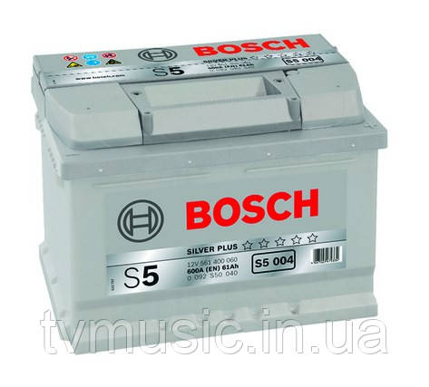Акумулятор Bosch S5 004 Silver Plus 61 Ah 12 V (0092S50040), фото 1
