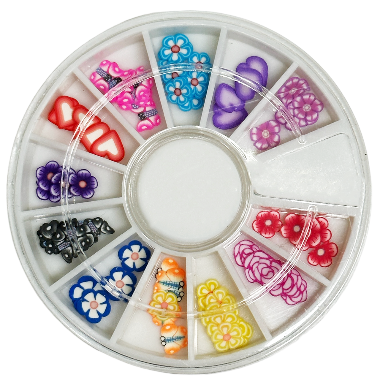 Фимо карусель для декора, цветы, бабочки, сердца