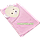 Дитячий махровий куточок-рушник для новонароджених після купання, 85х85 см, 100% бавовна 3202 Рожевий, фото 2
