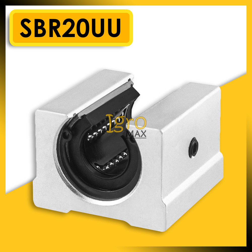 Линейный подшипник в корпусе открытый SBR20UU, каретка ЧПУ для линейных ...