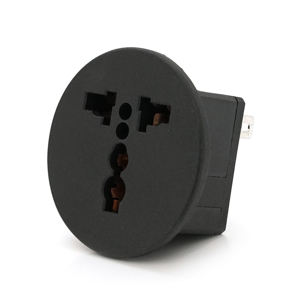 Гніздо на корпус під універсальну розетку SS-801, 250В, 13А, Black, фото 1